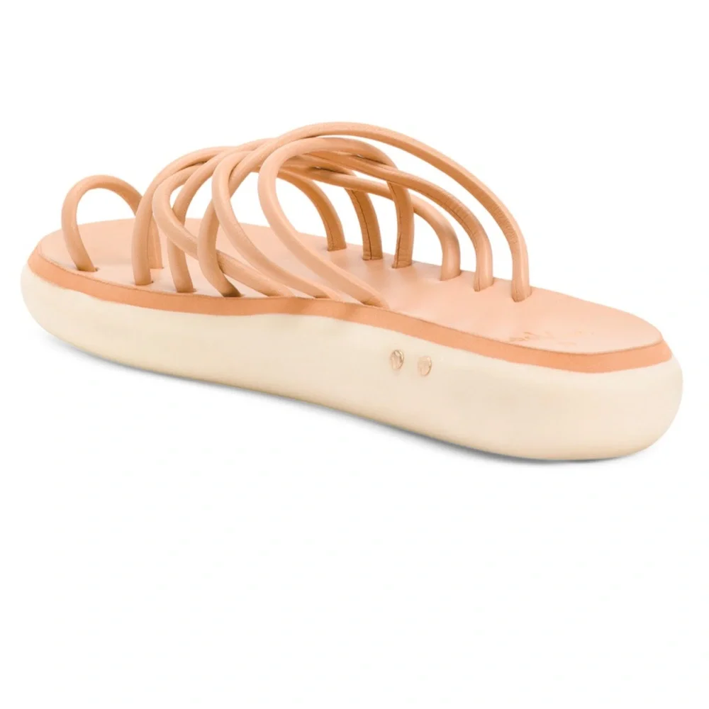 beek Women’s Strappy Neutral Tan Slide Sandals